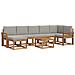 Set di divani da esterno 8 pcs Grigio Naturale e Chiaro - Foto miniatura 1