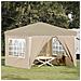 Tenda per feste a pop-up 288 x 288 x 245 cm Crema - Foto miniatura 2