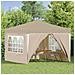 Tenda per feste a pop-up 288 x 288 x 245 cm Crema - Foto miniatura 3