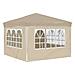 Tenda per feste a pop-up 288 x 288 x 245 cm Crema - Foto miniatura 9