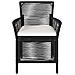 Sedia da esterno con cuscino 4 pcs Nero e Crema polyrattan - Foto miniatura 5