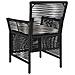 Sedia da esterno con cuscino 4 pcs Nero e Crema polyrattan - Foto miniatura 7