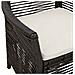 Sedia da esterno con cuscino 4 pcs Nero e Crema polyrattan - Foto miniatura 9