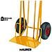 Carrello portacasse acciaio ruote pneumatiche max 200 kg cm 53x46x h105 - Foto miniatura 2