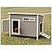 Pollaio ECO Barney in Plastica 137x73x83 cm Grigio e Bianco - Foto miniatura 5