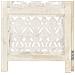 Divisorio 5 Pannelli Intagliato Bianco 200x165cm Mango Massello - Foto miniatura 2