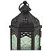 Lanterne Portacandela Decorativa Vetro Metallo Verde Nero 17x9x8 - Foto miniatura 3