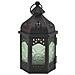 Lanterne Portacandela Decorativa Vetro Metallo Verde Nero 17x9x8 - Foto miniatura 1