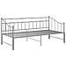 Telaio Divano Letto Estraibile Grigio In Metallo 90x200 Cm - Foto miniatura 10