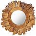 Specchio Da Parete 40 Cm In Legno Di Teak Rotondo - Foto miniatura 1