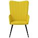 Sedia Relax Giallo Senape in Velluto - Foto miniatura 8