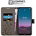 Custodia Compatibile Con Nokia 5.4 In Grigio Fiore - Coperchio Protettivo In Design Floreale Con Chiusura Magnetica, Funzione Stand E Slot Per Carte - Foto miniatura 2