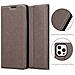 Custodia Compatibile Con Apple Iphone 13 Pro Max In Bruno Caffè - Coperchio Protettiva Con Chiusura Magnetica, Funzione Stand E Tasca Per Le Carte - Foto miniatura 6