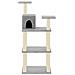 Albero per Gatti con Tiragraffi in Sisal Grigio Chiaro 118,5 cm - Foto miniatura 4