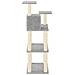 Albero per Gatti con Tiragraffi in Sisal Grigio Chiaro 118,5 cm - Foto miniatura 5