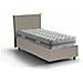 Letto Singolo Brunilde, Letto Contenitore Con Rivestimento In Ecopelle, 100% Made In Italy, Apertura Laterale, Adatto Per Materasso Cm 80x190, Tortora - Foto miniatura 2