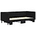 Divano Letto Con Letto Estraibile Nero 90x190 Cm In Velluto - Foto miniatura 3