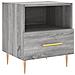 Comodino Grigio Sonoma 40x35x47,5 Cm In Legno Multistrato - Foto miniatura 2