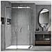 Lato Fisso Porta Doccia Scorrevole Gemma Con Design Moderno *** Misure : 67-69xh200 Cm - Foto miniatura 1