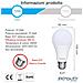 Pack 6 Pezzi Lampadina Led E27 10w (equivalente A 70w) - Luce Bianca Naturale 4000k - 950 Lumen - Attacco Grande E27 - Goccia A60 - 60x120mm - Foto miniatura 2