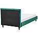 Letto Velluto Fitou 90 X 200 Cm Verde Scuro - Foto miniatura 7