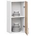 Mobile da cucina pensile LIMA, 1 anta, 40x30,5x72 cm, Colore Bianco e Sonoma Quercia - Foto miniatura 2