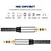Ax1 Durable Braided Wire 1m Aux Jack Cable 3.5mm Male To 3.5mm 2-line Silver - Foto miniatura 5