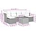 Set Divani da Giardino 7 pz con Cuscini Grigio in Polyrattan - Foto miniatura 2