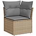 Set Divano Da Giardino 6 Pz Con Cuscini Beige In Polyrattan - Foto miniatura 3