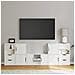 Mobile TV 5 pz con Contenitore ODDA Bianco in Legno di Pino - Foto miniatura 1