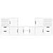 Mobile TV 5 pz con Contenitore ODDA Bianco in Legno di Pino - Foto miniatura 7