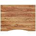 Piano Scrivania 100x80x2,5cm Rettangolare Legno Massello Acacia - Foto miniatura 2
