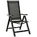 Lusso Casadino -  Sedie Giardino Pieghevoli 2 Pz Textilene E Alluminio Nere - Foto miniatura 1