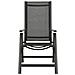 Lusso Casadino -  Sedie Giardino Pieghevoli 2 Pz Textilene E Alluminio Nere - Foto miniatura 3