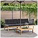 Set Divano Pallet Giardino 3pz con Cuscini Massello Acacia - Foto miniatura 2