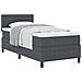 Letto con Box Spring e Materasso Grigio Scuro 90x200 cm Tessuto di Velluto - Foto miniatura 1