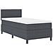Letto con Box Spring e Materasso Grigio Scuro 90x200 cm Tessuto di Velluto - Foto miniatura 3