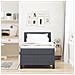 Letto con Box Spring e Materasso Grigio Scuro 90x200 cm Tessuto di Velluto - Foto miniatura 5