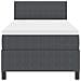 Letto con Box Spring e Materasso Grigio Scuro 90x200 cm Tessuto di Velluto - Foto miniatura 8