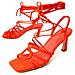 Sandalo Con Tacco Sandal8 Arancione Arancione Materiale Sintetico - Foto miniatura 1