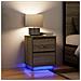 Comodino con Luci LED Rovere Sonoma 38x34x50 cm - Foto miniatura 5