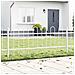 Transenna da Giardino con Parte Superiore ad Arco Bianca 1,7x0,6 m in Acciaio - Foto miniatura 2