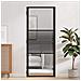 Porta Interna Nero 83 x 201.5 cm Vetro temperato, Alluminio - Foto miniatura 3