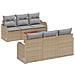 Set Divano da Giardino 7 pcs beige e grigio chiaro - Foto miniatura 1