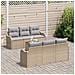 Set Divano da Giardino 7 pcs beige e grigio chiaro - Foto miniatura 3