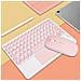 Tastiera Bluetooth Con Tasti Rotondi E Touchpad + Combo Mouse Bluetooth, Compatibile Con Ipad, Android E Altro Pink - Foto miniatura 4