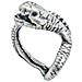 Anello Snake1 In Argento Invecchiato - Foto miniatura 2