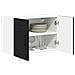 Pensile cucina con porta Nero 60 x 31 x 40 cm Legno multistrato - Foto miniatura 3