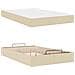Struttura del letto con materasso Crema 120 x 200 cm Tessuto - Foto miniatura 5
