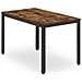 Set da tavolo ROVA con 4 sedie WAT nere - Gambe marrone rustico /nere - Foto miniatura 2